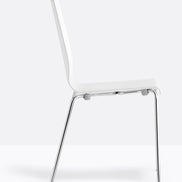 Chaise Kuadra 1151 / 1331 Pedrali, coque blanche