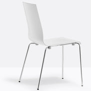 Chaise Kuadra 1151 / 1331 Pedrali, coque blanche