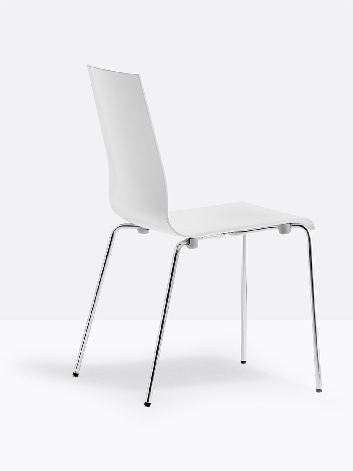 Chaise Kuadra 1151 / 1331 Pedrali, coque blanche