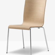 Chaise Kuadra 1151 / 1331 Pedrali, bois chêne blanchi