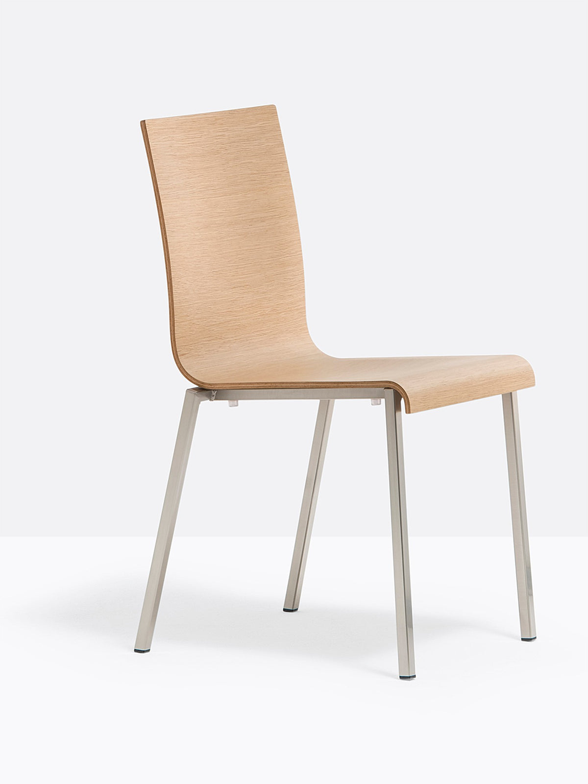 Chaise Kuadra 1101 / 1321 Pedrali, bois chêne blanchi