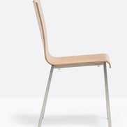 Chaise Kuadra 1101 / 1321 Pedrali, bois chêne blanchi