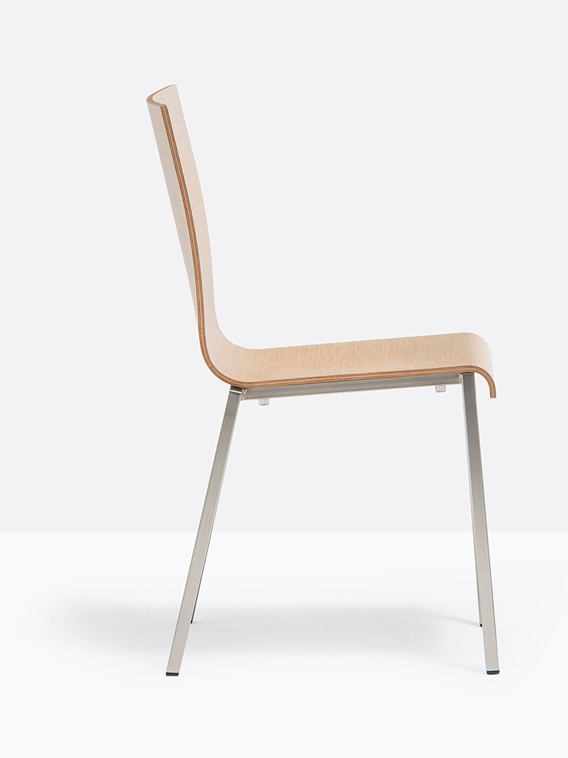 Chaise Kuadra 1101 / 1321 Pedrali, bois chêne blanchi