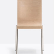 Chaise Kuadra 1101 / 1321 Pedrali, bois chêne blanchi