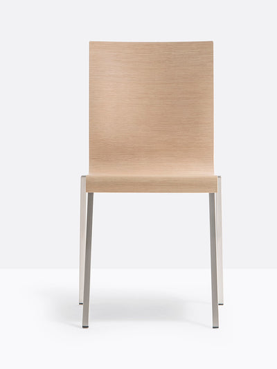 Chaise Kuadra 1101 / 1321 Pedrali, bois chêne blanchi