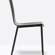 Chaise Kuadra XL 2401 / 2411 Pedrali, coque noire