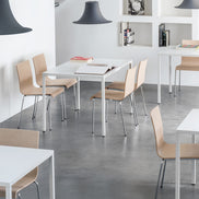 Chaise Kuadra XL 2403 / 2413 Pedrali en situation, restaurant