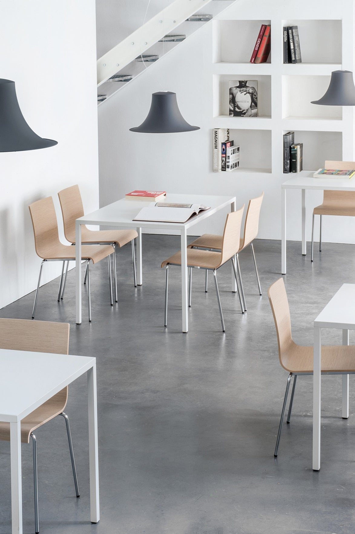 Chaise Kuadra XL 2403 / 2413 Pedrali en situation, restaurant