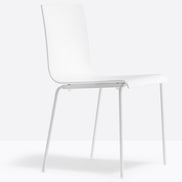 Chaise Kuadra XL 2403 / 2413 Pedrali, coque blanche