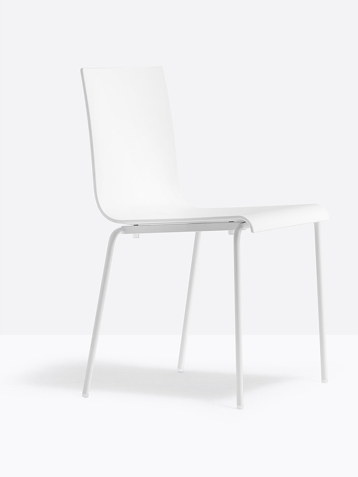 Chaise Kuadra XL 2403 / 2413 Pedrali, coque blanche