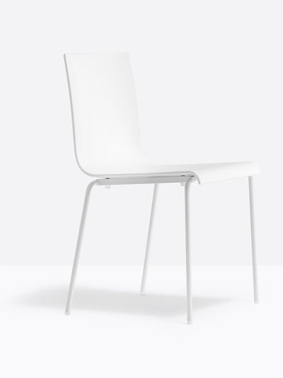 Chaise Kuadra XL 2403 / 2413 Pedrali, coque blanche