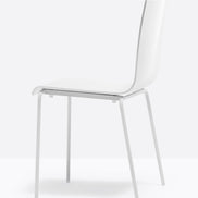 Chaise Kuadra XL 2403 / 2413 Pedrali, coque blanche