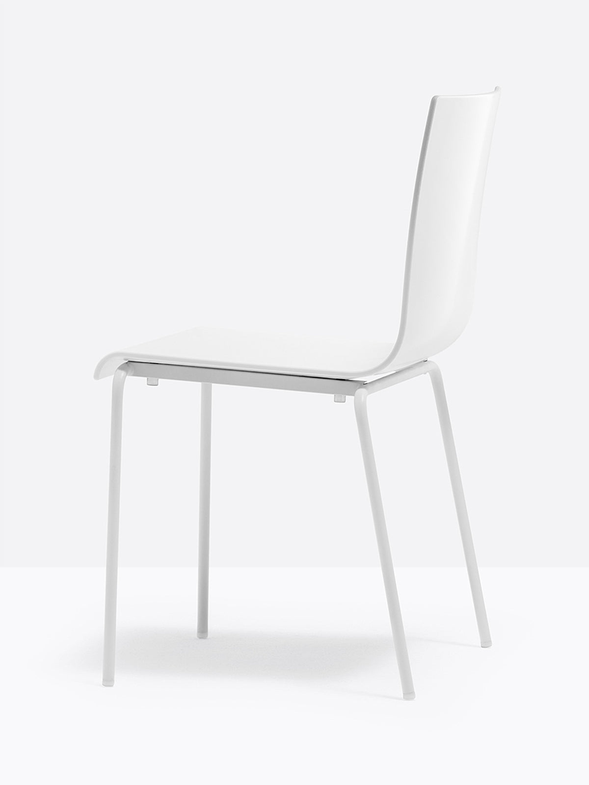 Chaise Kuadra XL 2403 / 2413 Pedrali, coque blanche