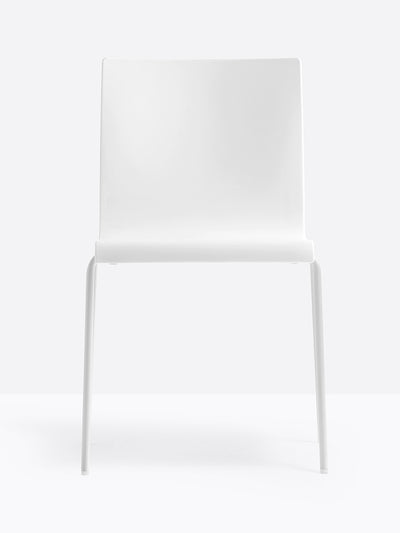 Chaise Kuadra XL 2403 / 2413 Pedrali, coque blanche