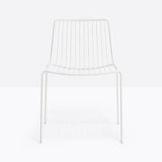 Chaise Nolita Pedrali blanche, terrasse restaurant