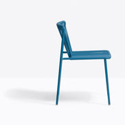 Chaise Tribeca bleue vue de dos