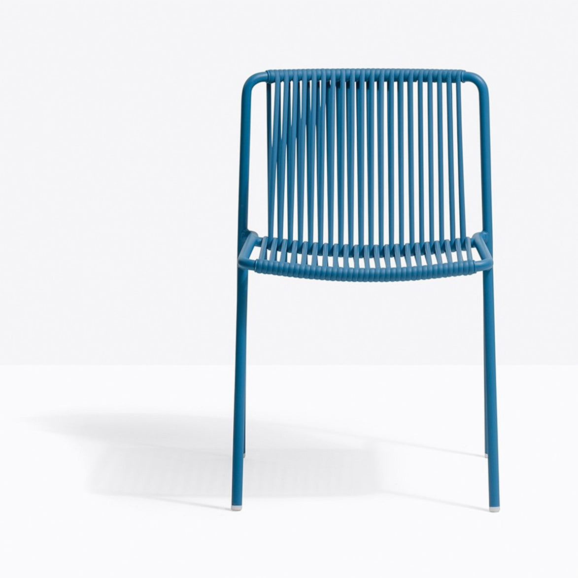Chaise Tribeca bleu — vue de face