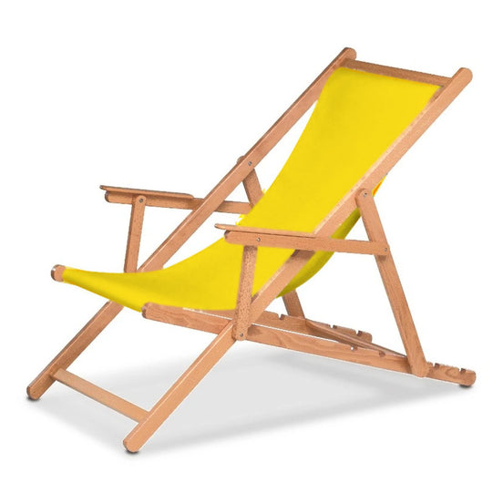 Chilienne Biarritz à accoudoirs — huile de lin, toile Jaune 003