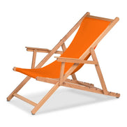 Chilienne Biarritz à accoudoirs — huile de lin, toile Orange 004