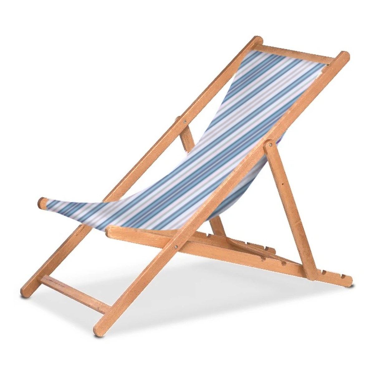 Chilienne Biarritz — huile de lin, toile Rayé multicolore bleu 153