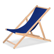 Chilienne Biarritz — vernis naturel, toile Bleu roi 007