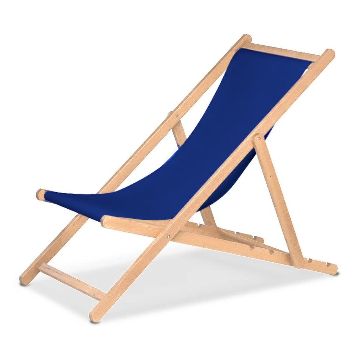 Chilienne Biarritz — vernis naturel, toile Bleu roi 007