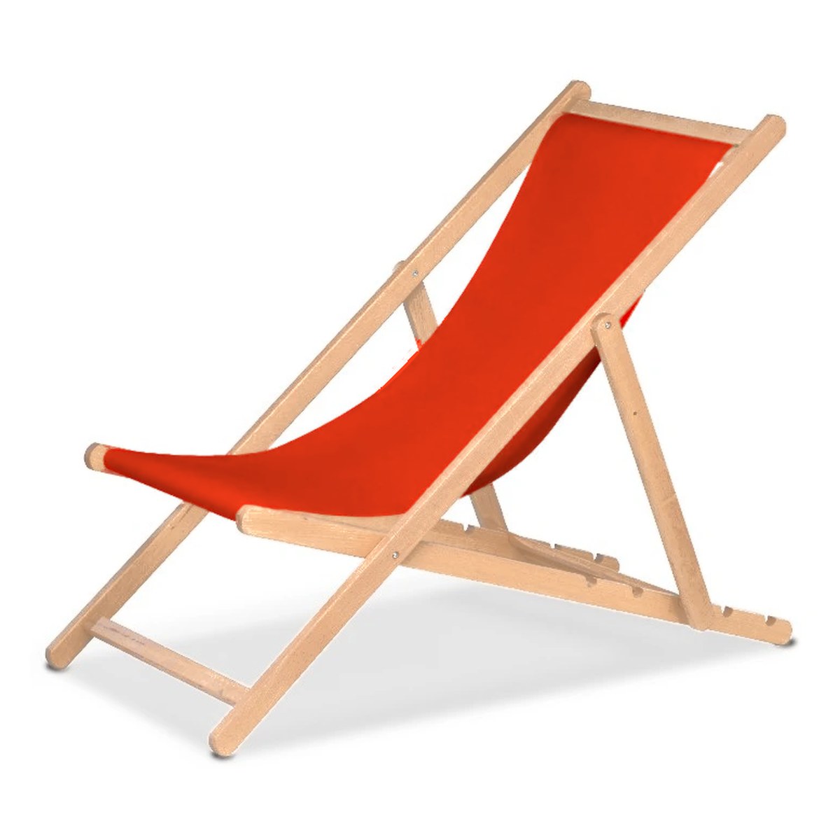 Chilienne Biarritz — vernis naturel, toile Rouge vif 040