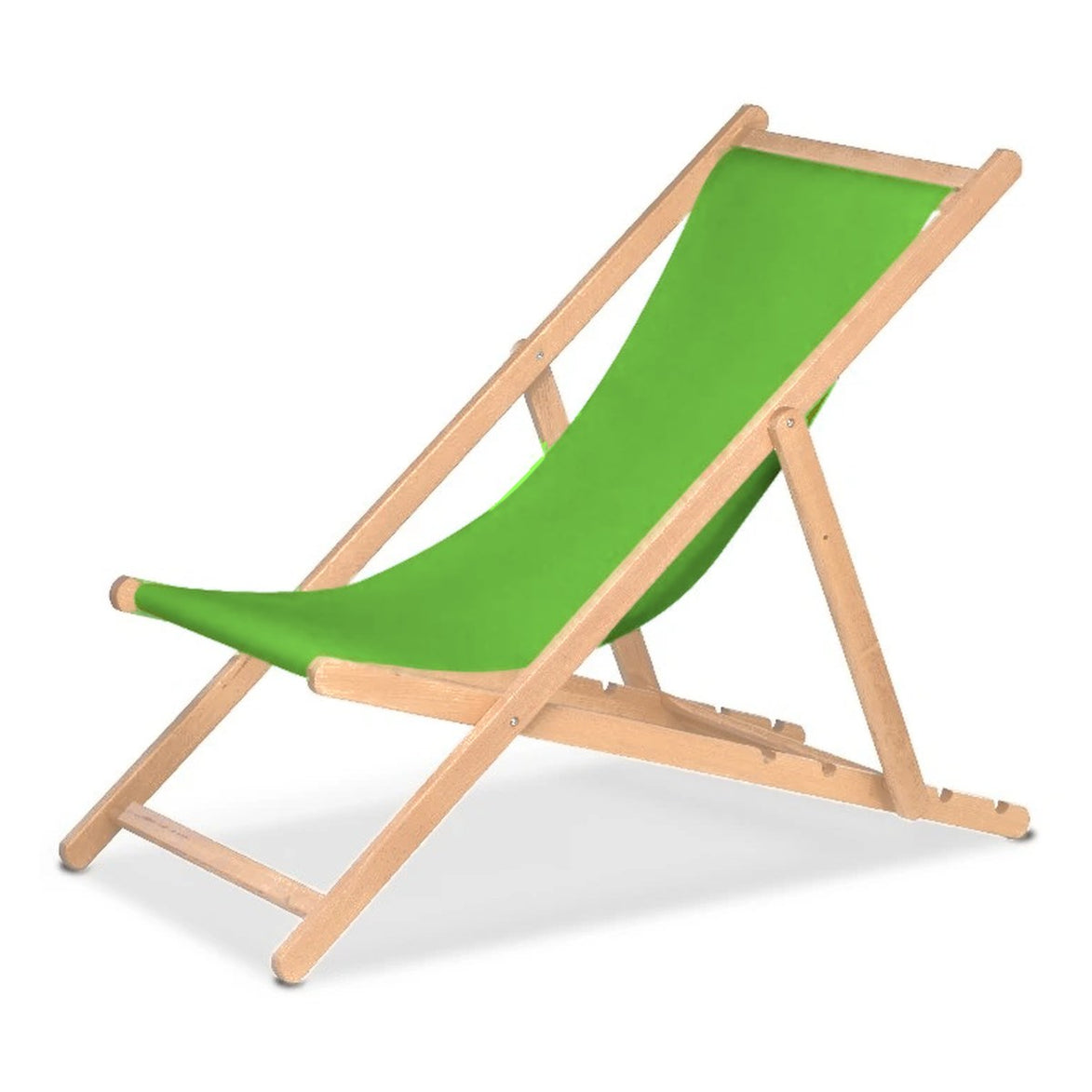 Chilienne Biarritz — vernis naturel, toile Vert pistache 064