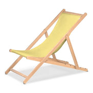 Chilienne Biarritz — vernis naturel, toile Jaune paille 087
