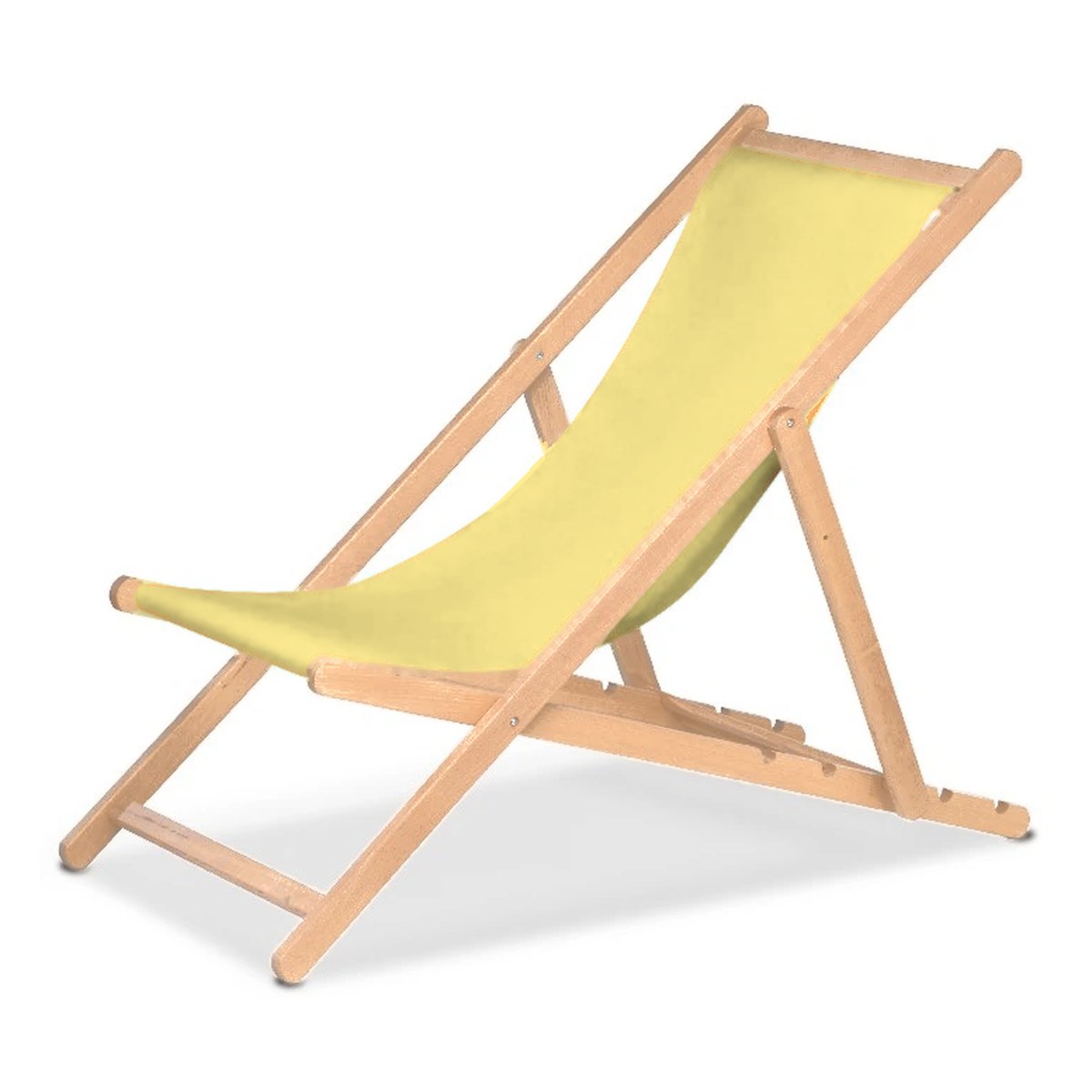 Chilienne Biarritz — vernis naturel, toile Jaune paille 087