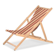 Chilienne Biarritz — vernis naturel, toile Rayé multicolore 622