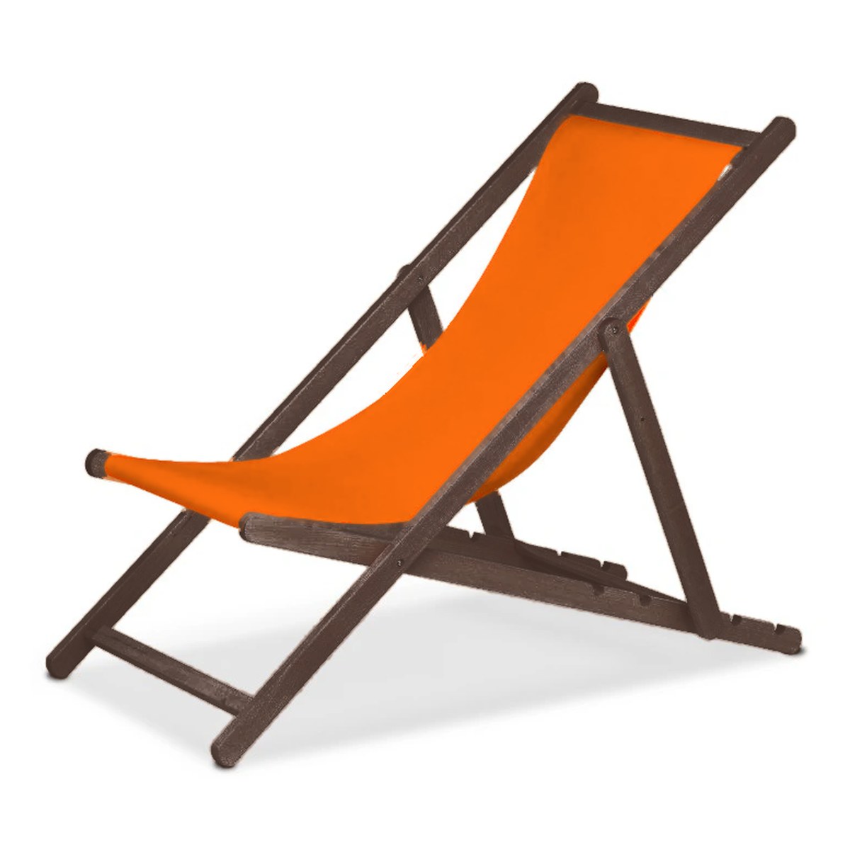 Chilienne Biarritz — vernis noyer, toile Orange 004
