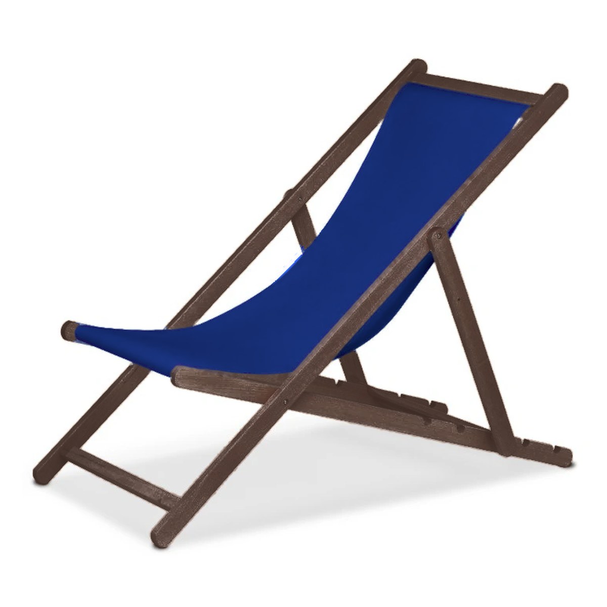 Chilienne Biarritz — vernis noyer, toile Bleu roi 007