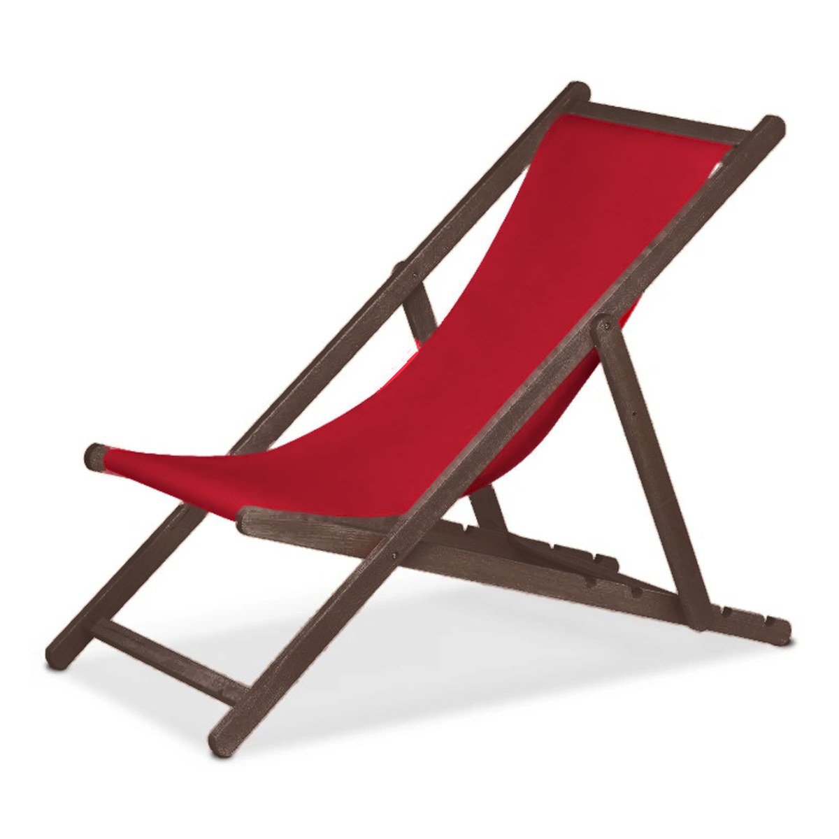Chilienne Biarritz — vernis noyer, toile Rouge 035