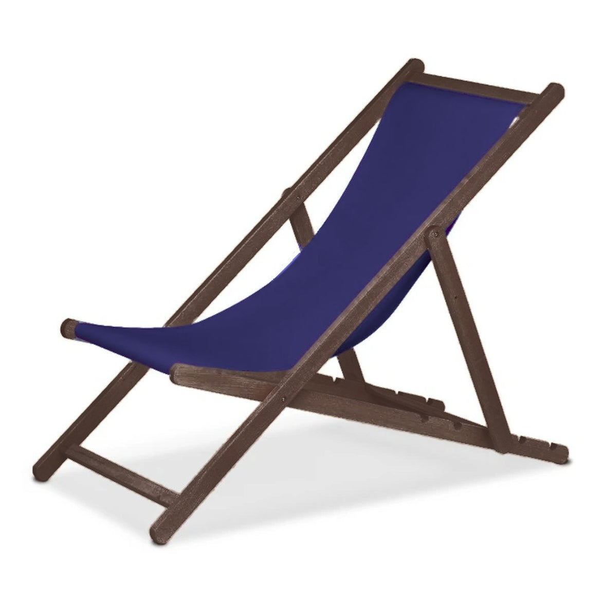 Chilienne Biarritz — vernis noyer, toile Bleu nuit 063