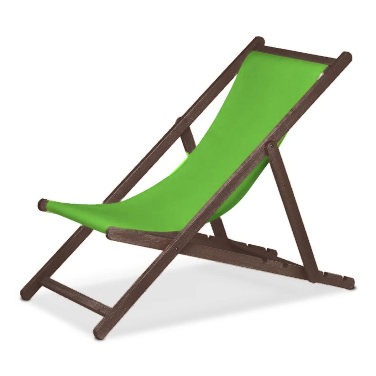 Chilienne Biarritz — vernis noyer, toile Vert pistache 064