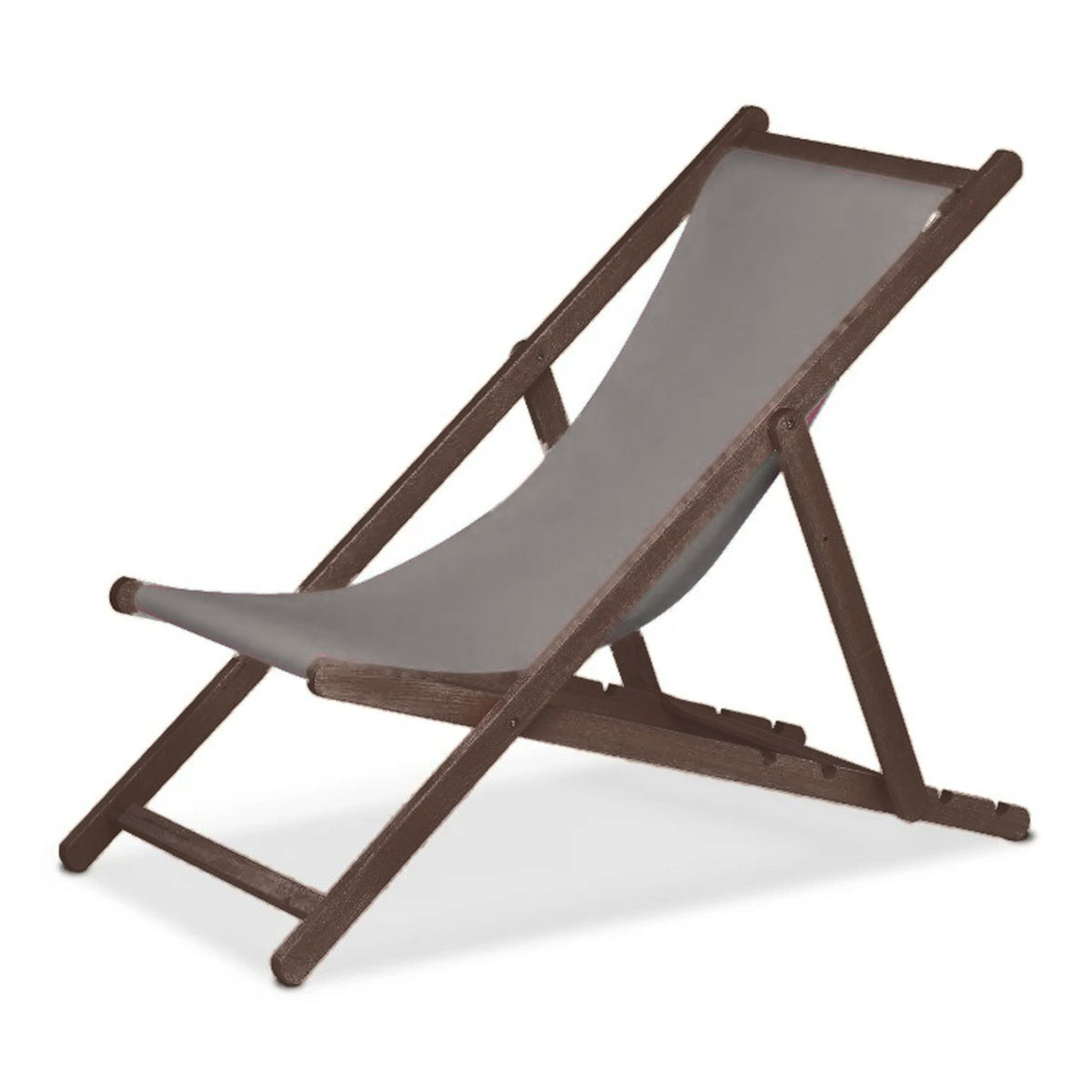 Chilienne Biarritz — vernis noyer, toile Gris clair 067
