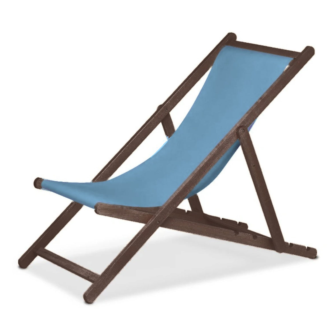 Chilienne Biarritz — vernis noyer, toile Bleu ciel 083