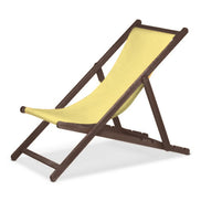 Chilienne Biarritz — vernis noyer, toile Jaune paille 087