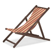 Chilienne Biarritz — vernis noyer, toile Rayé multicolore 622