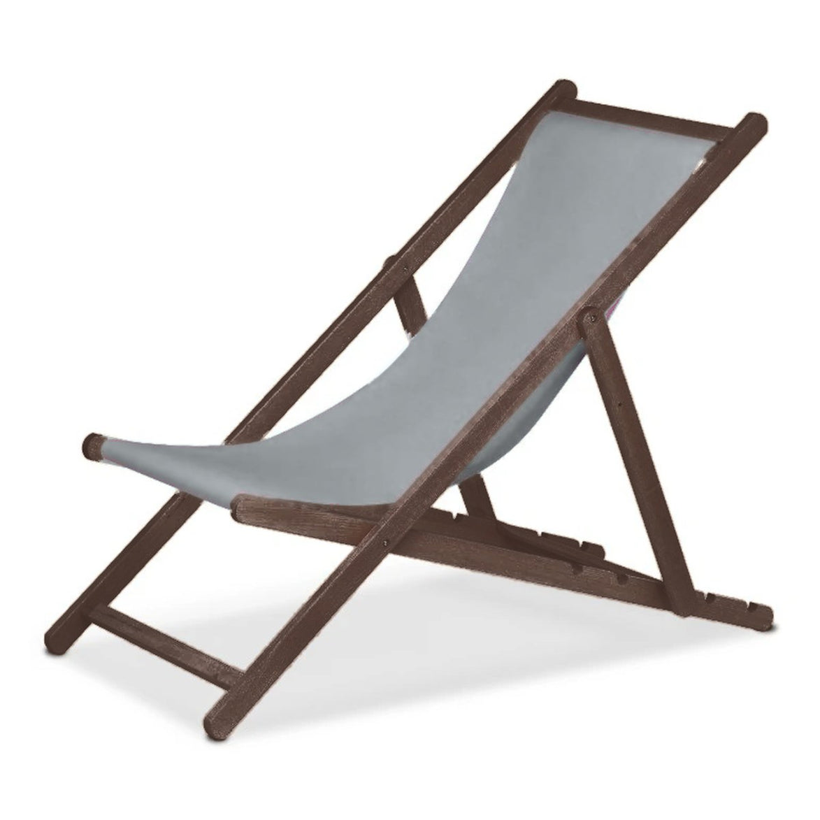 Chilienne Biarritz — vernis noyer, toile Screen gris