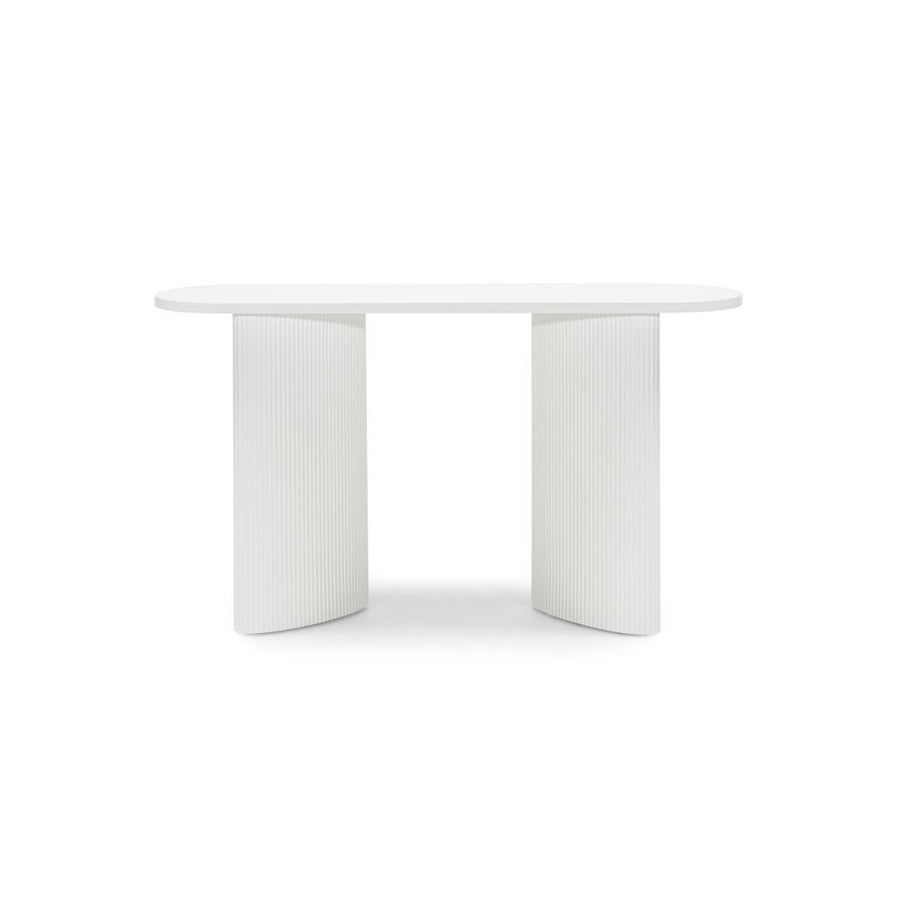 Console bureau Alrequin 140 cm à tasseaux — Blanc — vue d'ensemble