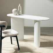 Console bureau Alrequin 140 cm à tasseaux — Blanc