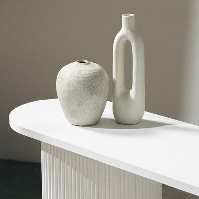 Console bureau Alrequin 140 cm à tasseaux — Blanc