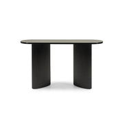 Console bureau Alrequin 140 cm à tasseaux — Noir — vue d'ensemble