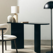 Console bureau Alrequin 140 cm à tasseaux — Noir