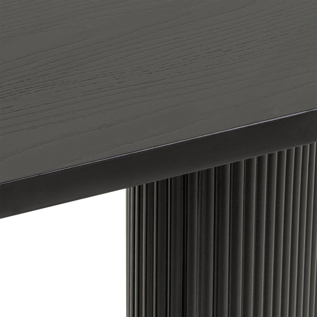 Console bureau Alrequin 140 cm à tasseaux — Noir