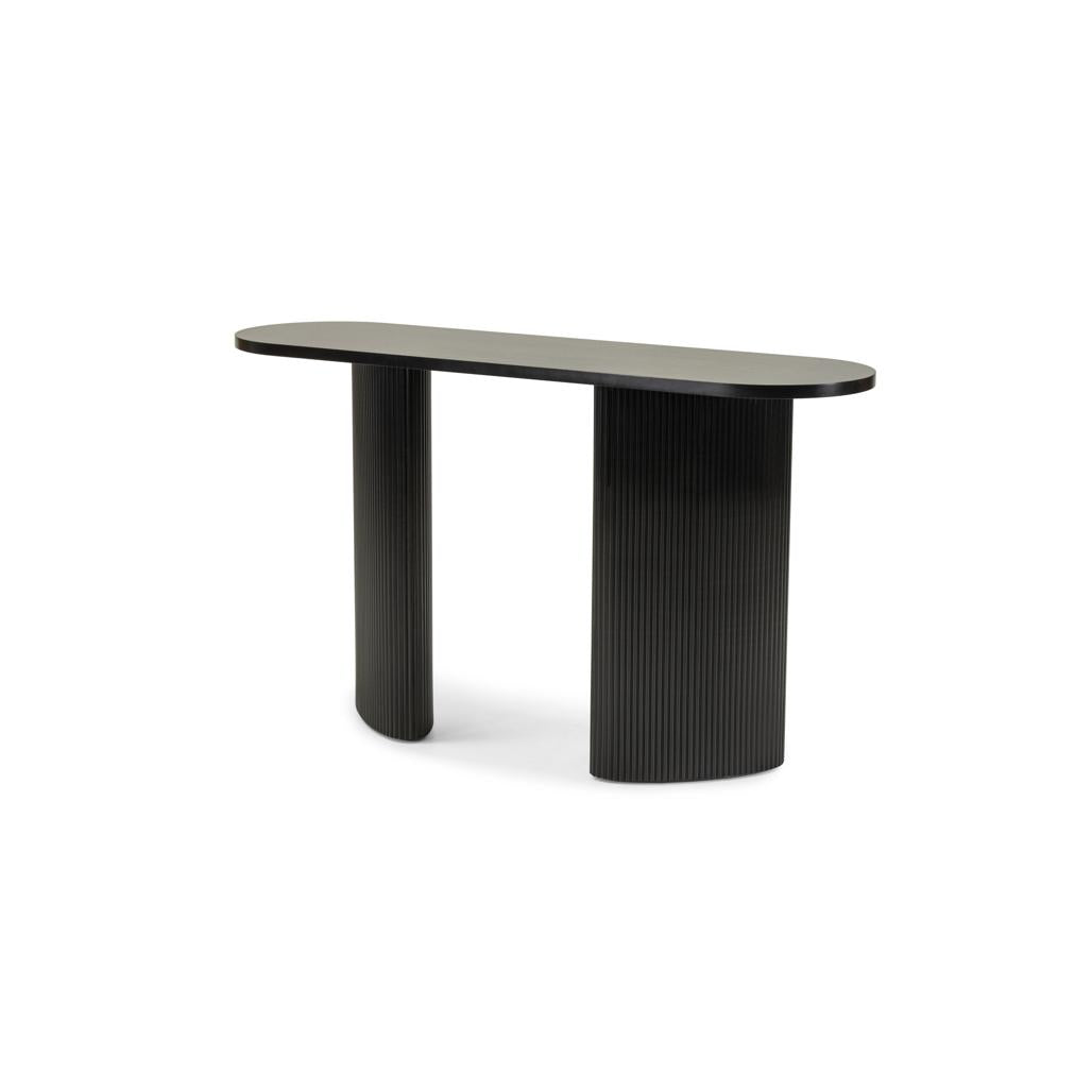 Console bureau Alrequin 140 cm à tasseaux — Noir