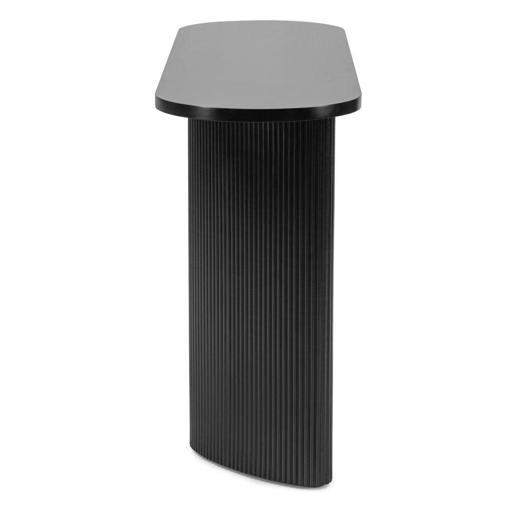 Console bureau Alrequin 140 cm à tasseaux — Noir