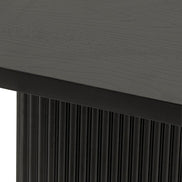 Console bureau Alrequin 140 cm à tasseaux — Noir